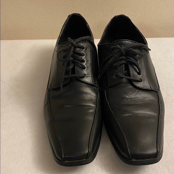 Perry Ellis Portfolio Men's Stanley Oxford  Black Leather Size 9 - Picture 2 of 11